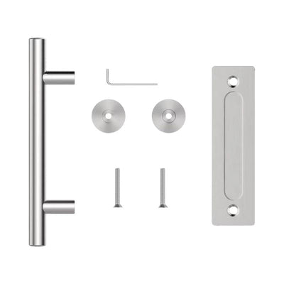 Haerdex Satin Stain nickel Indoor Single Barn door handle